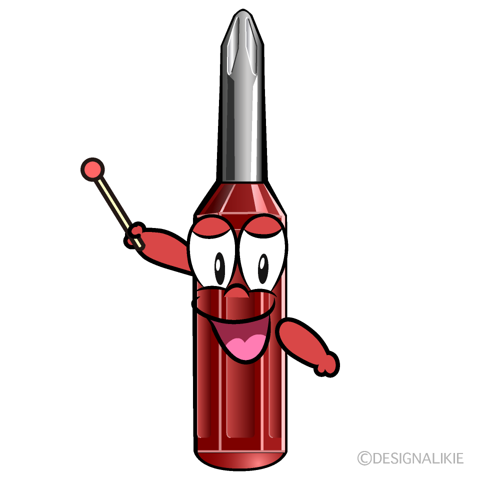 Speaking Screw Driver Cartoon Character Image