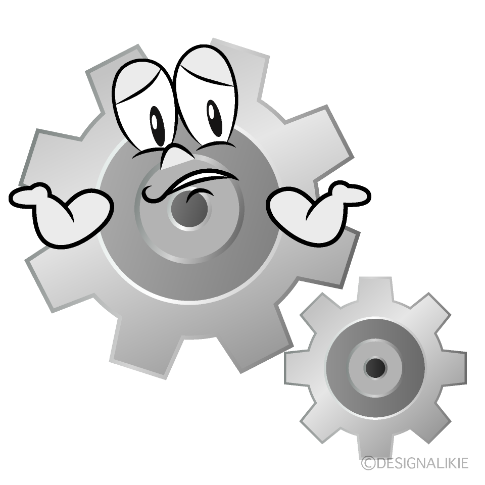 Troubled Gear Cartoon Character Image