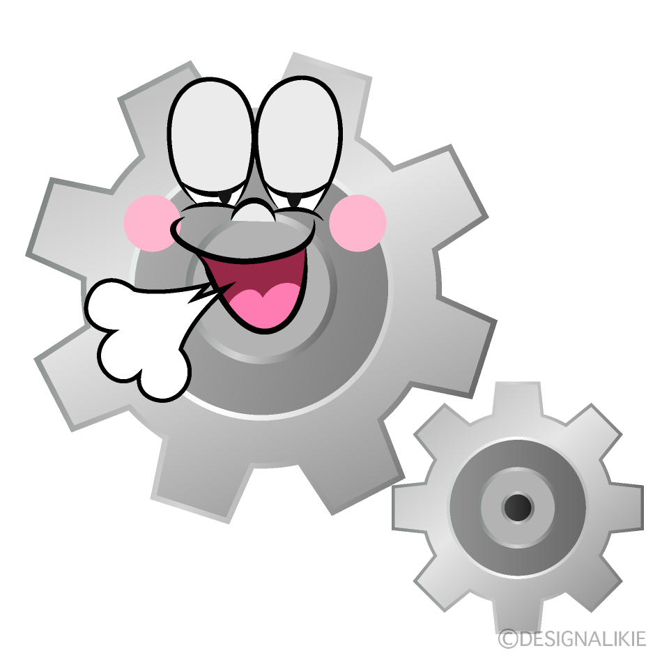 Relaxing Gear Cartoon Character Image