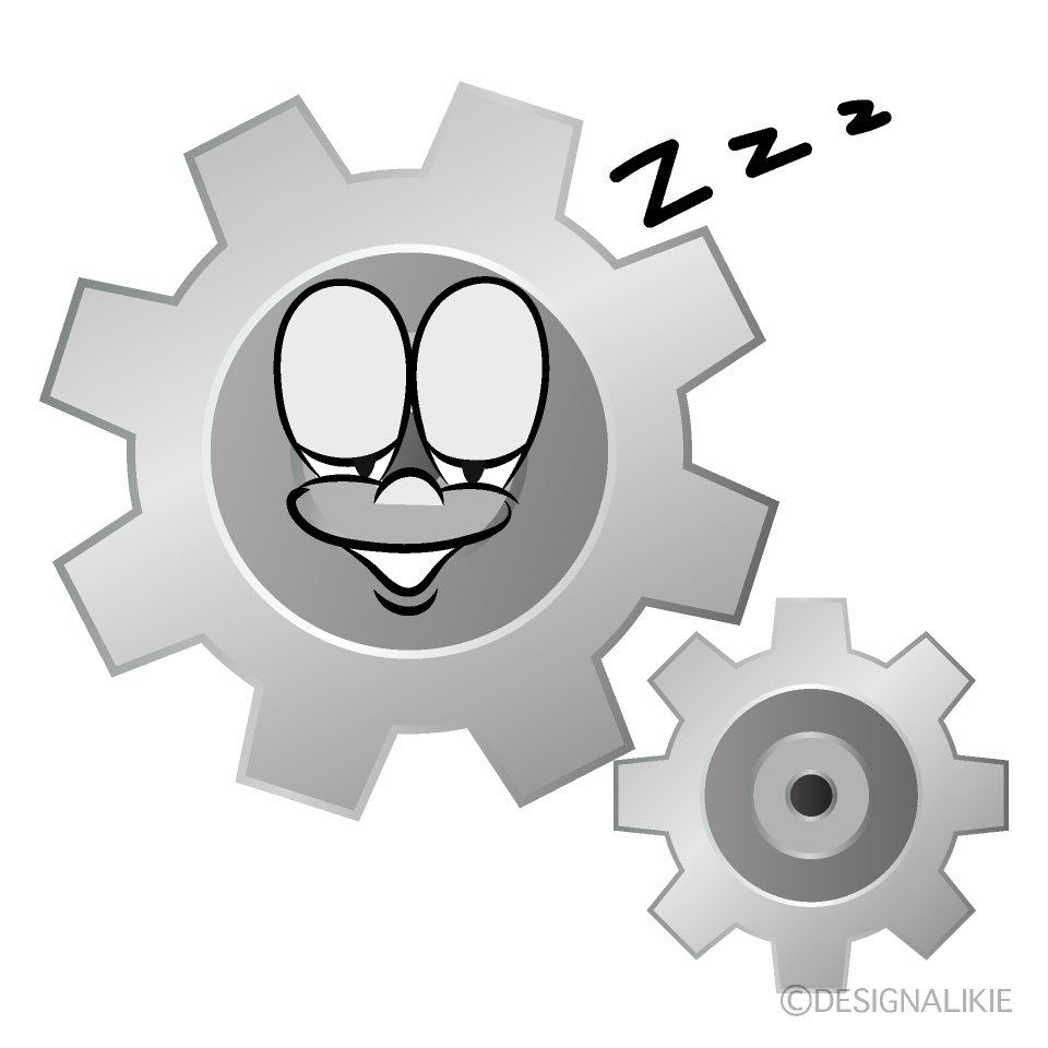 Sleeping Gear Cartoon Character Image