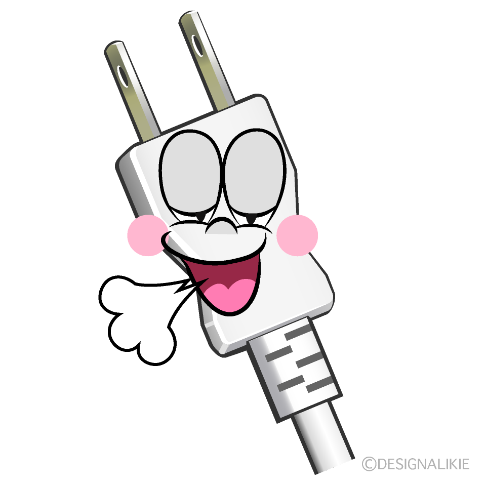 Relaxing Power Plug Cartoon Character Image