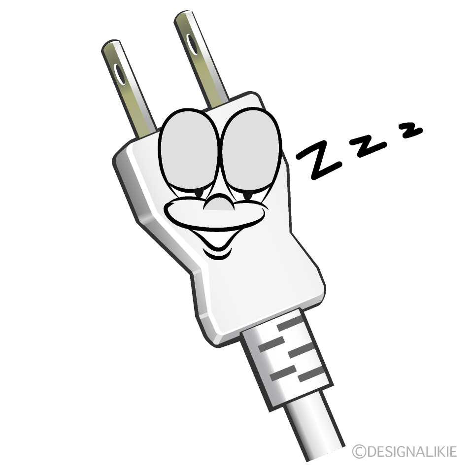 Sleeping Power Plug Cartoon Character Image