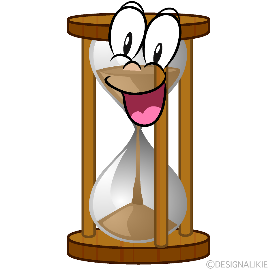 Surprising Hourglass Cartoon Character Image