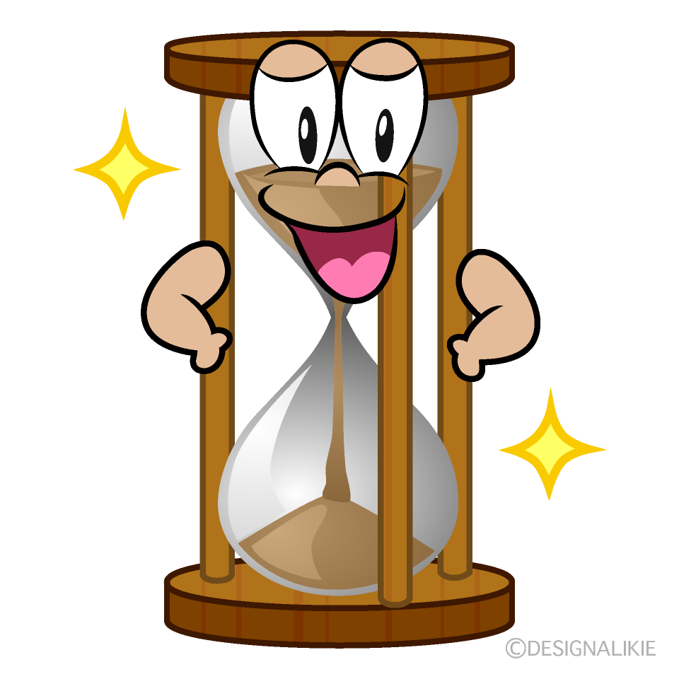 Glitter Hourglass Cartoon Character Image