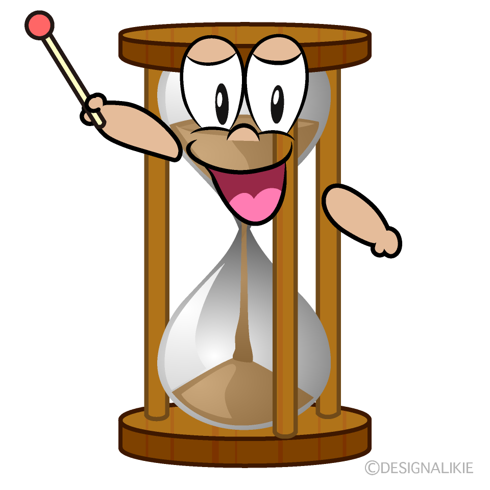 Speaking Hourglass Cartoon Character Image