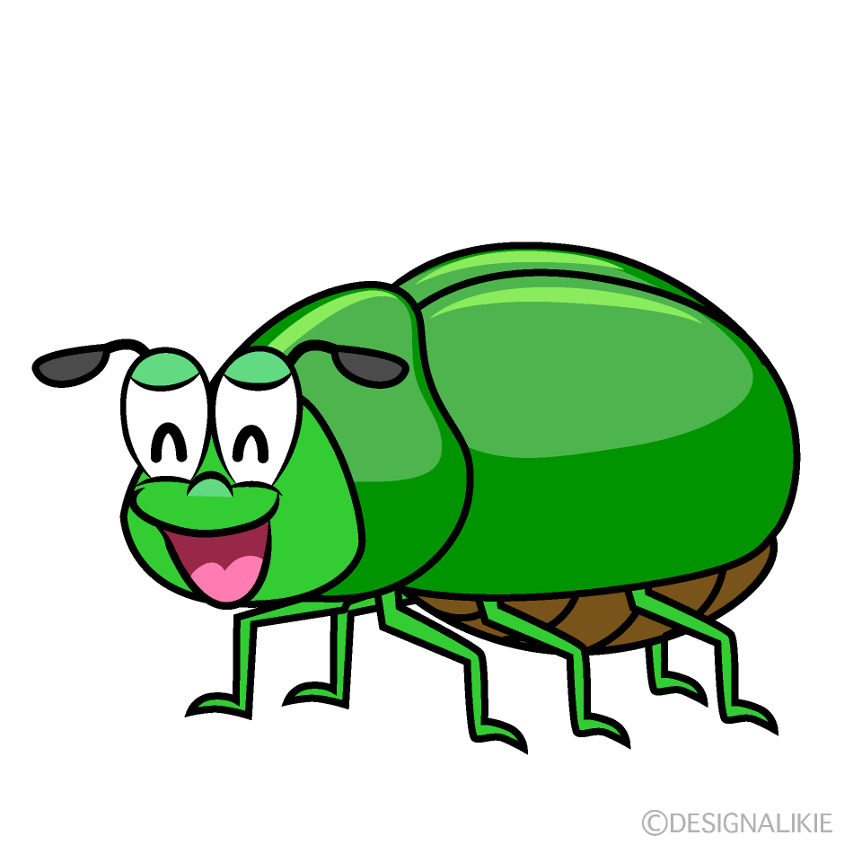 Smiling Beetle Cartoon Character Image