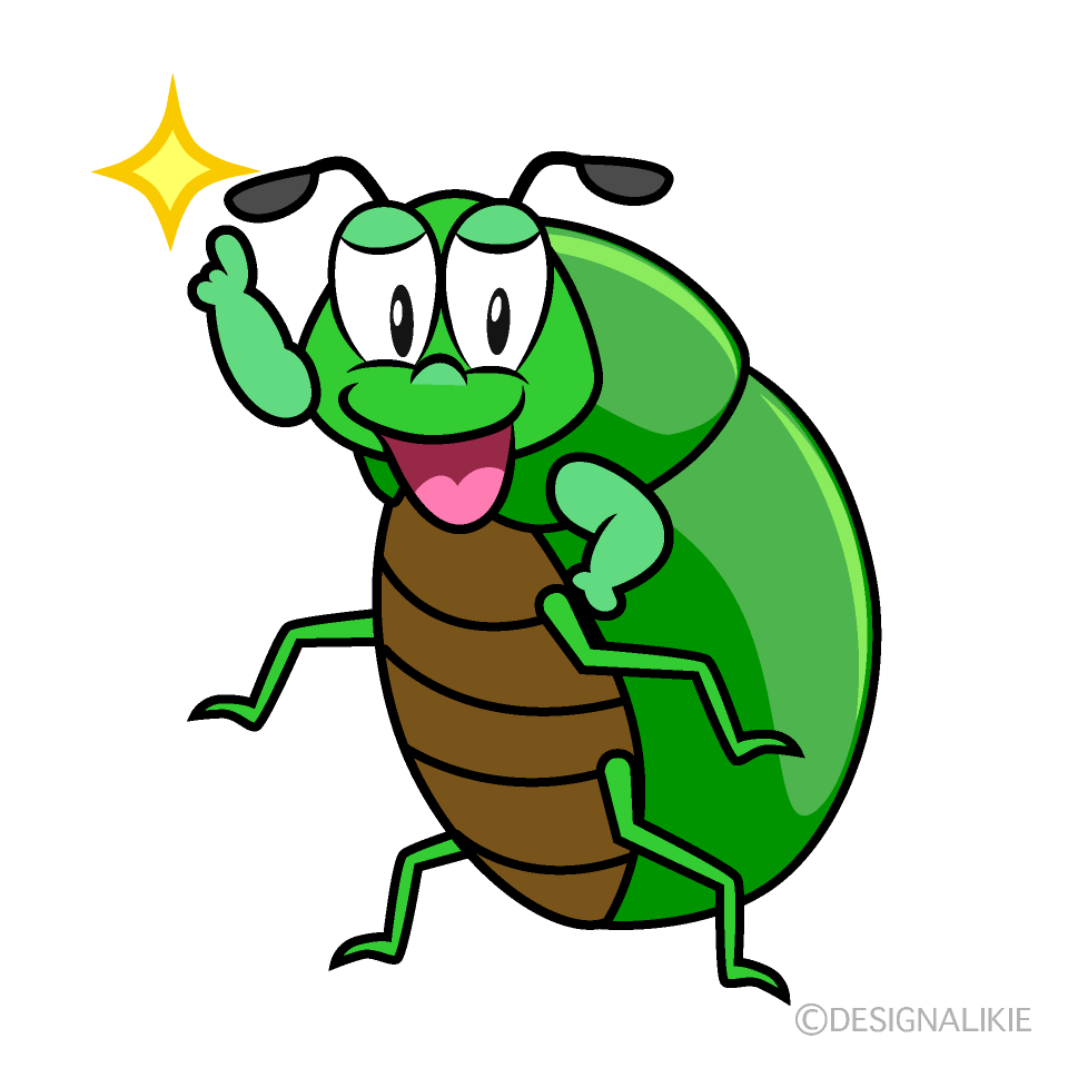 Posing Beetle Cartoon Character Image