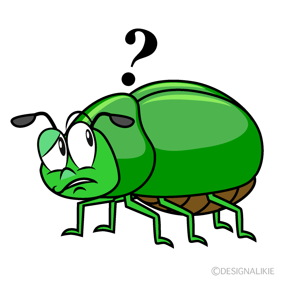 Thinking Beetle Cartoon Character Image