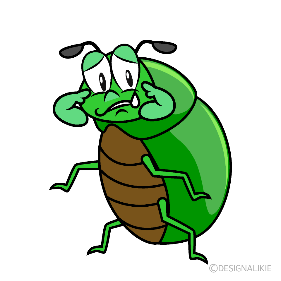 Sad Beetle Cartoon Character Image