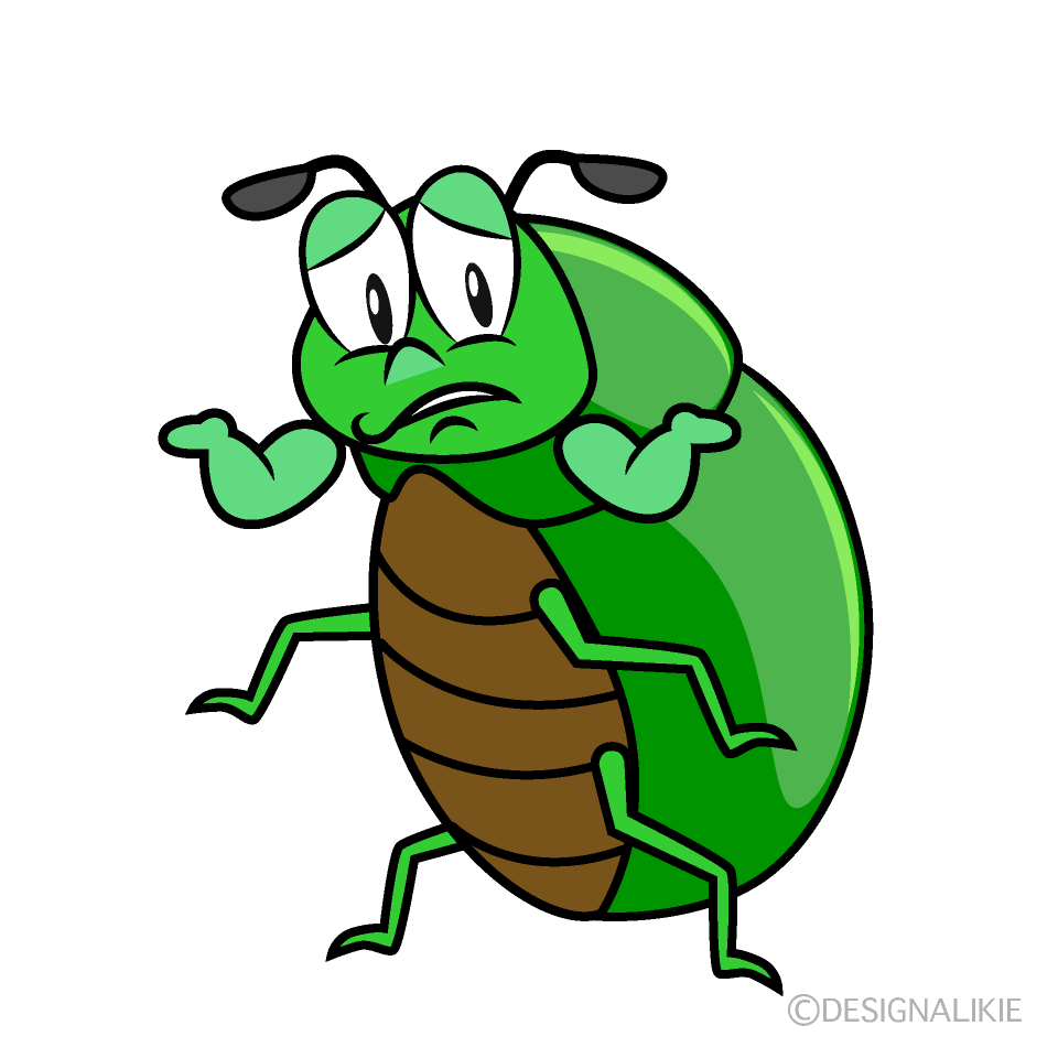 Troubled Beetle Cartoon Character Image