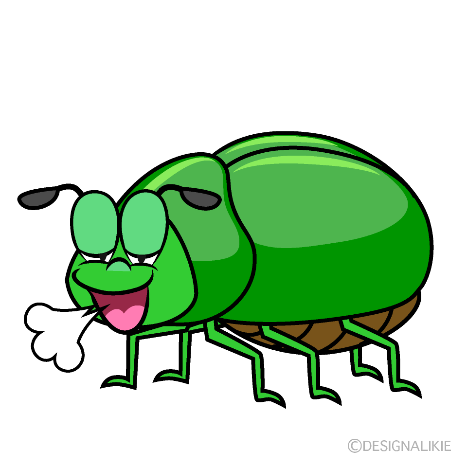 Relaxing Beetle Cartoon Character Image