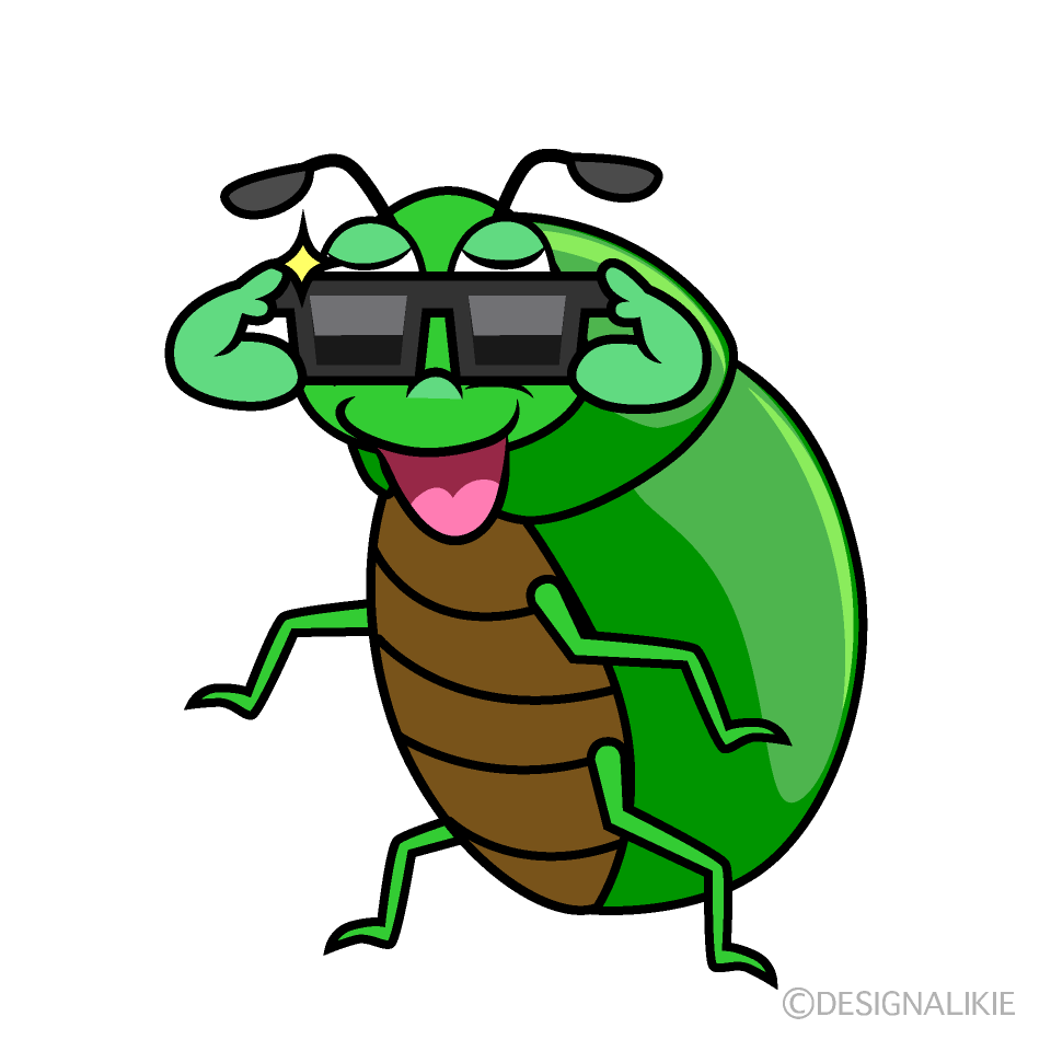 Cool Beetle Cartoon Character Image