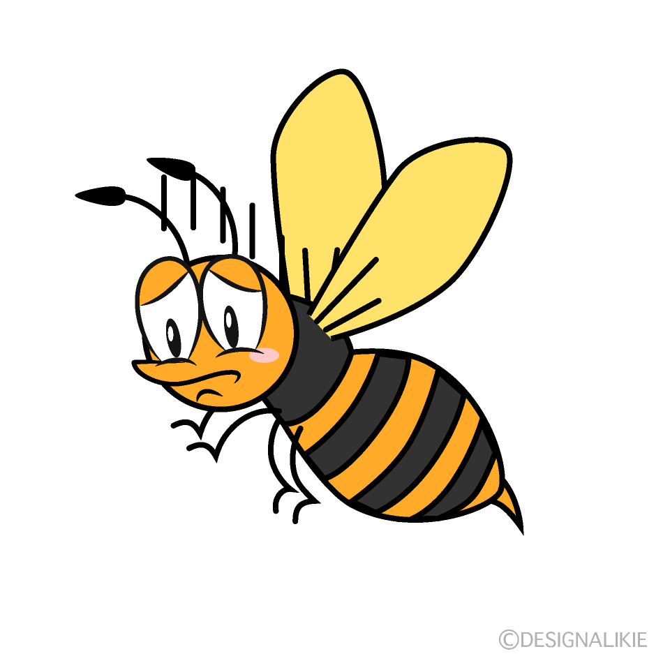 Depressed Hornet Cartoon Character Image