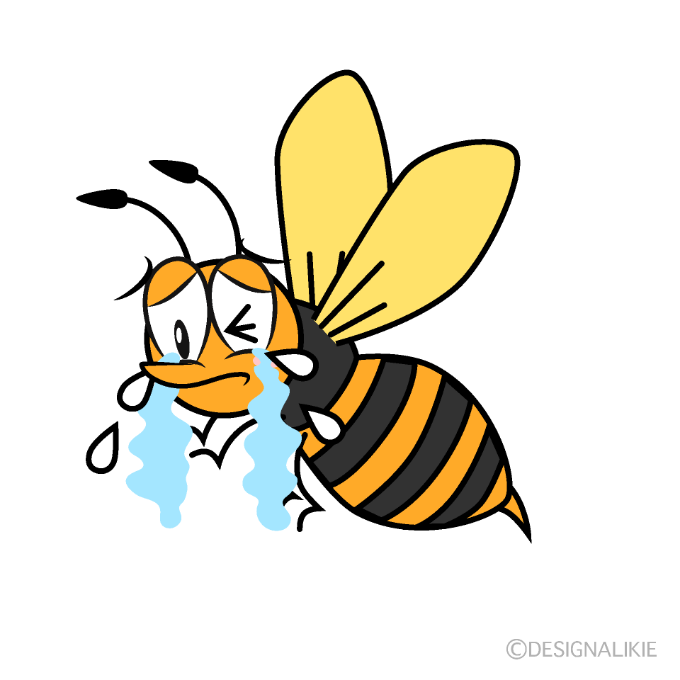 Crying Hornet Cartoon Character Image