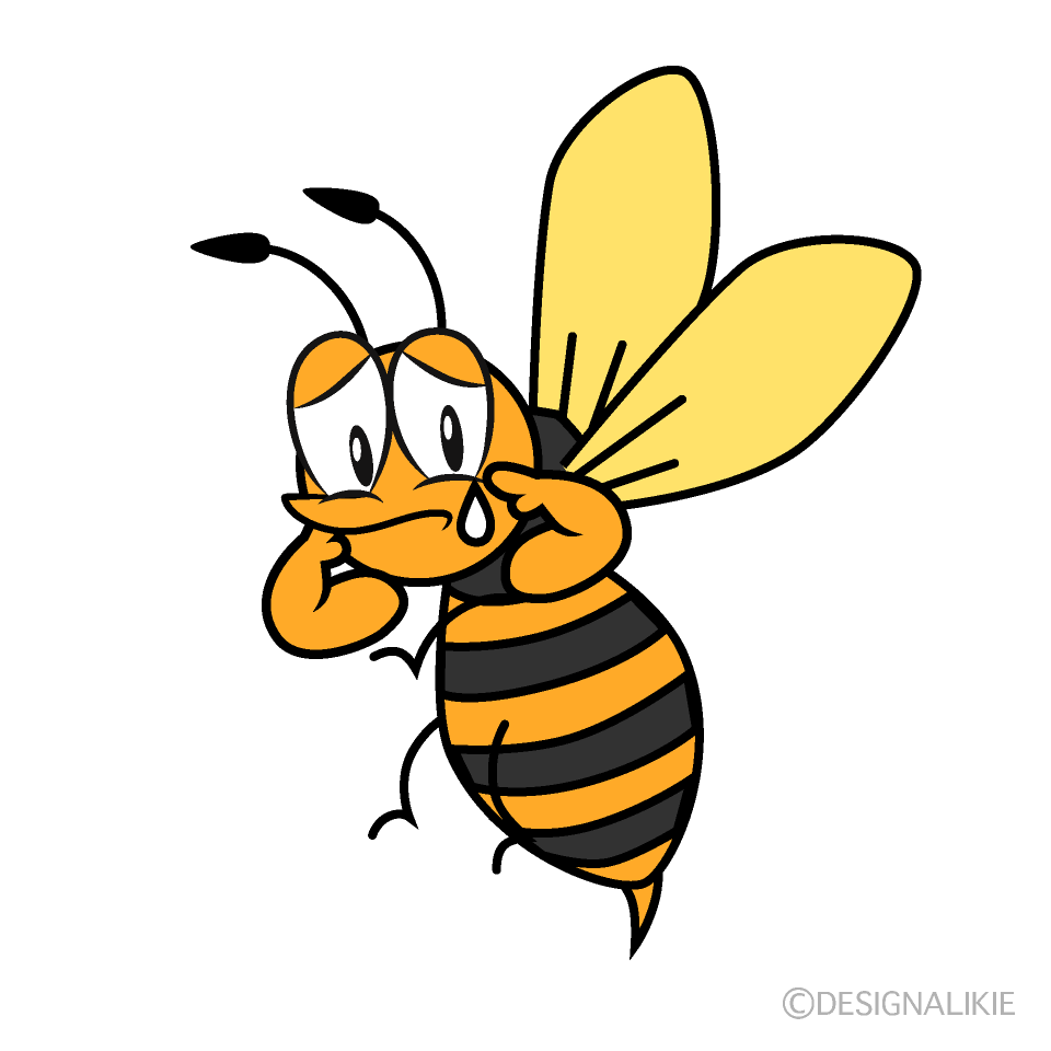 Sad Hornet Cartoon Character Image