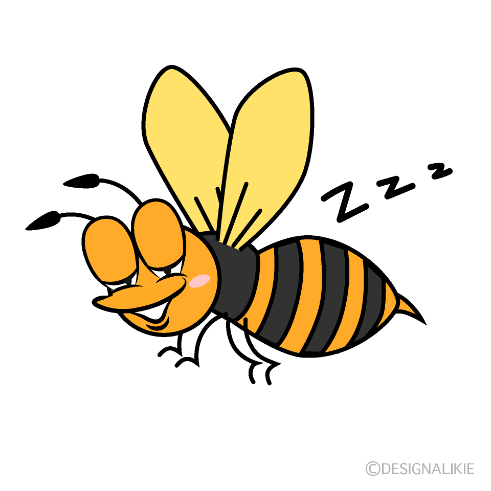 Sleeping Hornet Cartoon Character Image