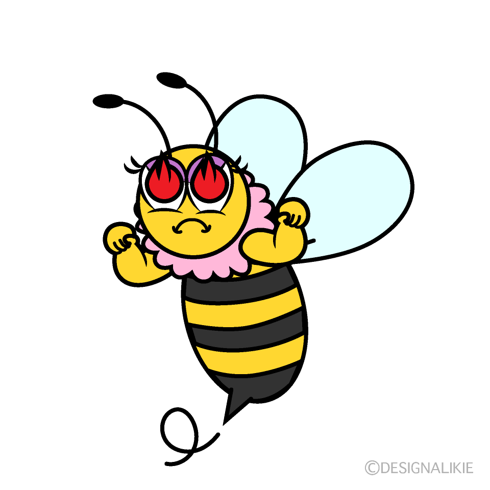 Enthusiasm Girl Bee Cartoon Character Image