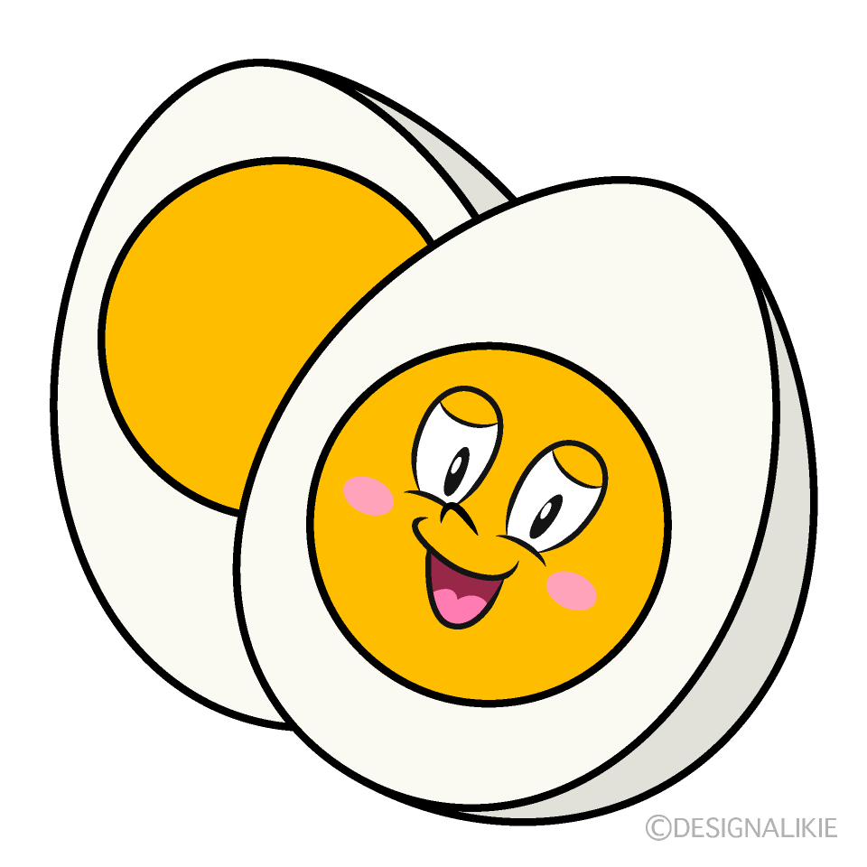 Free Cut Boiled Egg Cartoon Image｜Charatoon