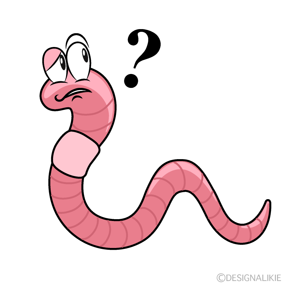 Thinking Worm Cartoon Character Image