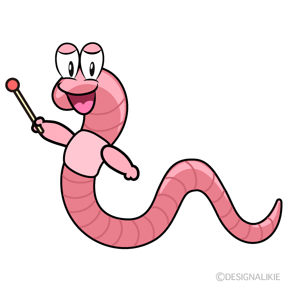 Speaking Worm Cartoon Character Image