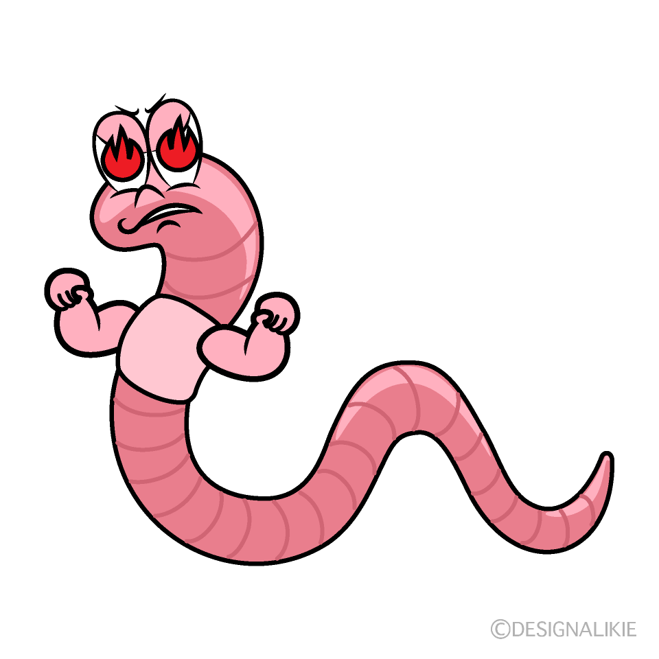 Enthusiasm Worm Cartoon Character Image