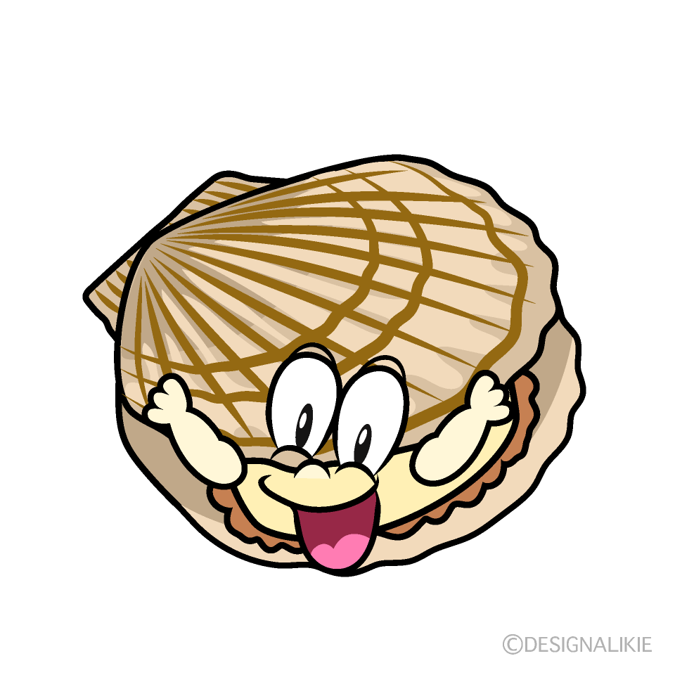 Surprising Scallop Cartoon Character Image