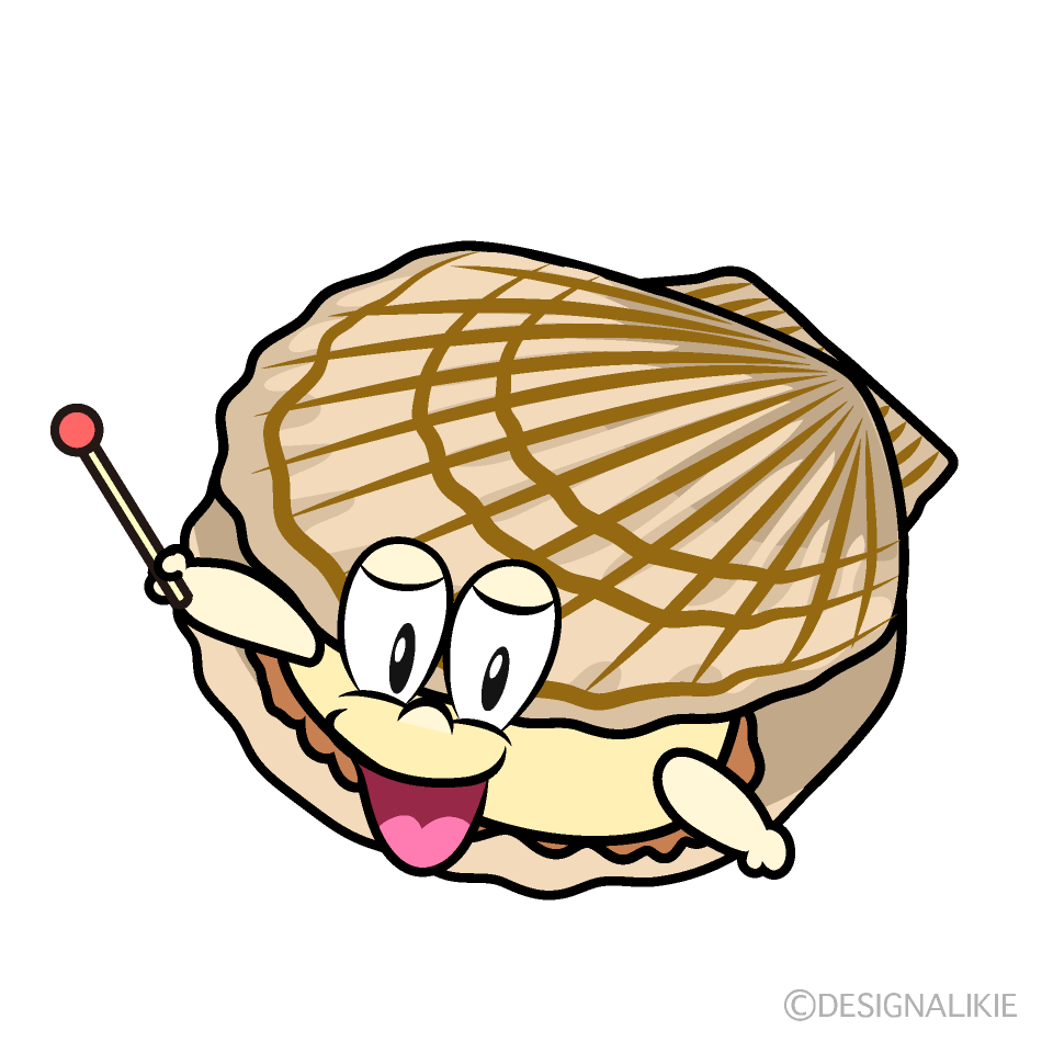 Speaking Scallop Cartoon Character Image