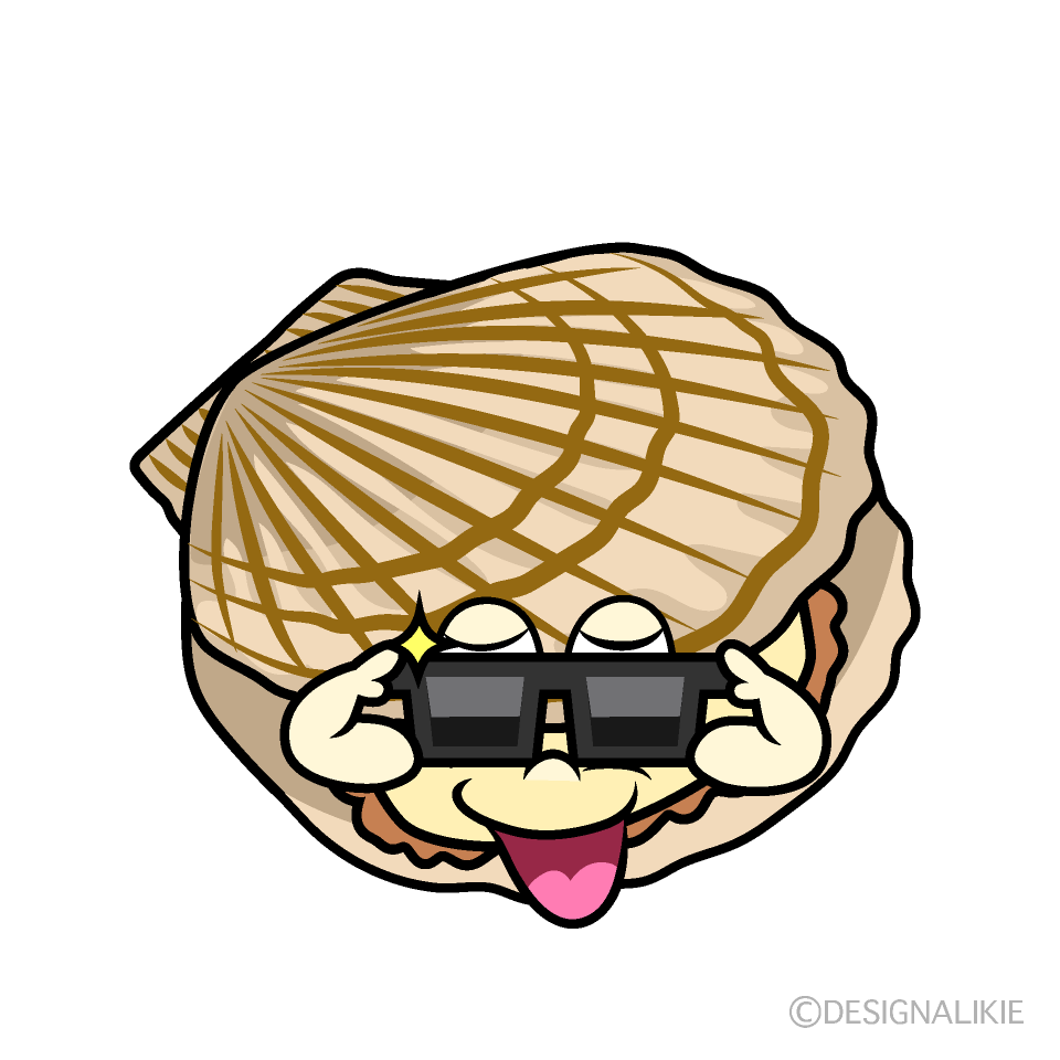 Cool Scallop Cartoon Character Image