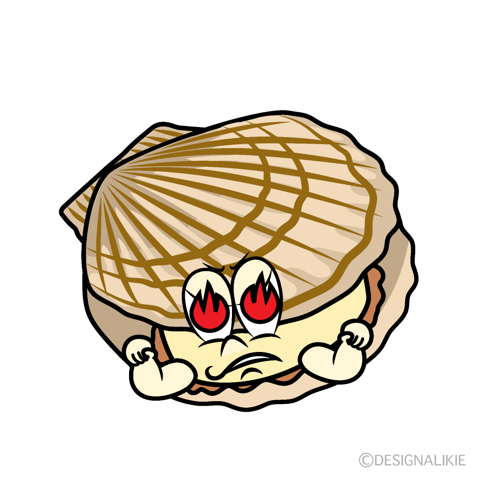 Enthusiasm Scallop Cartoon Character Image