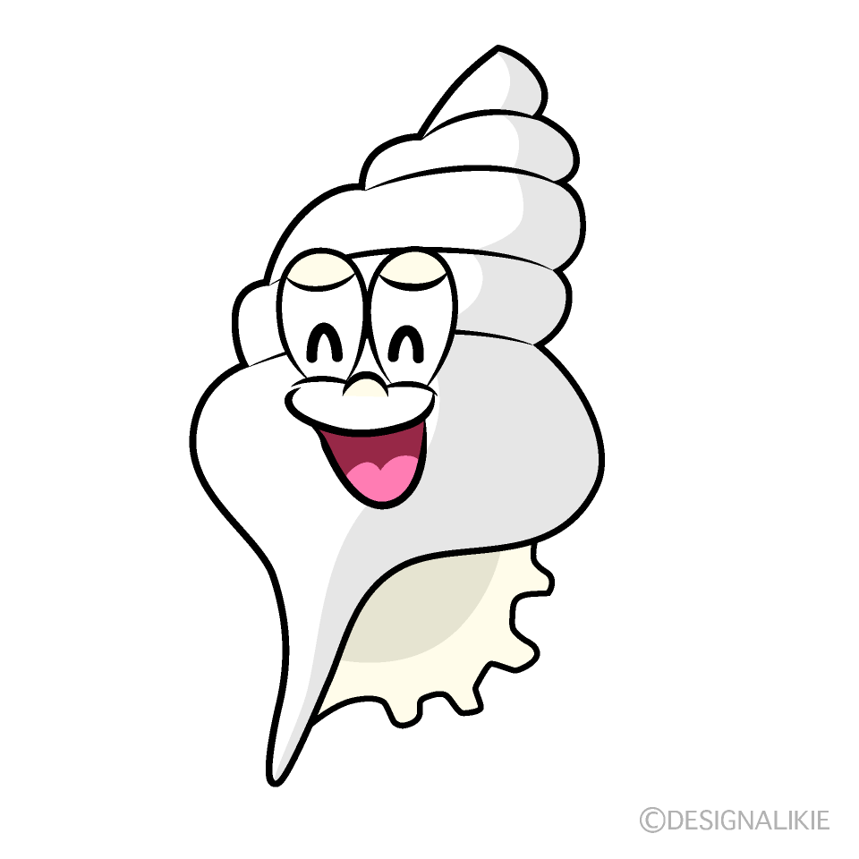 Smiling Shell Cartoon Character Image