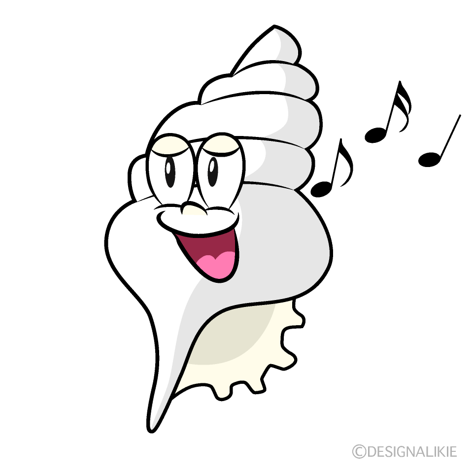 Singing Shell Cartoon Character Image