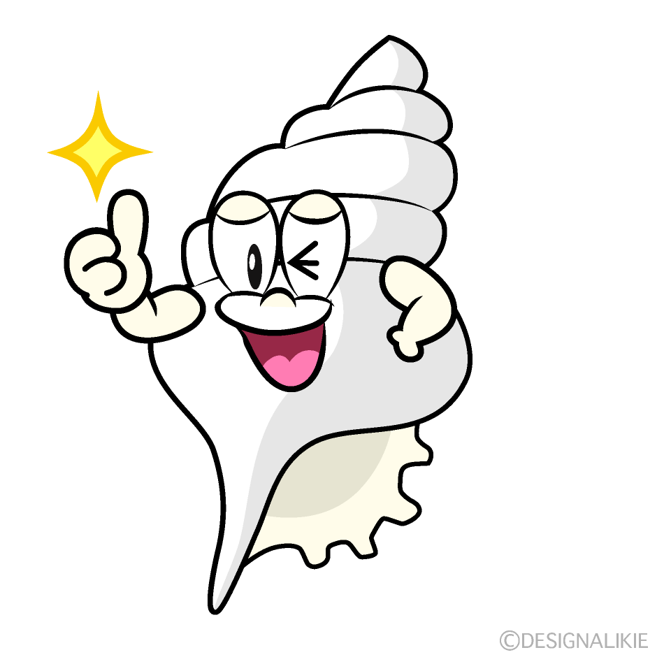 Thumbs up Shell Cartoon Character Image