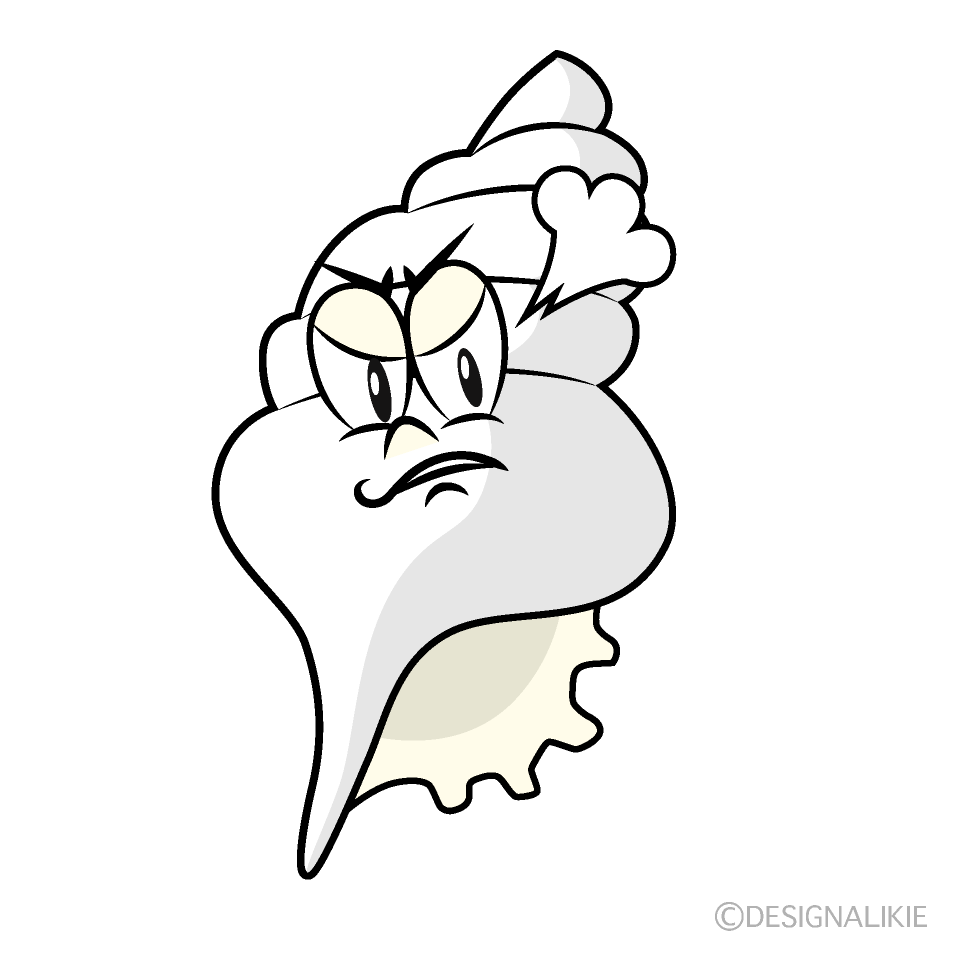 Angry Shell Cartoon Character Image