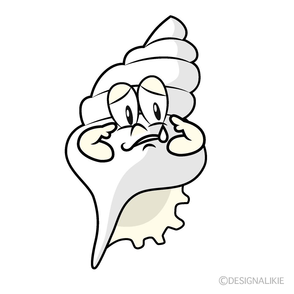 Sad Shell Cartoon Character Image