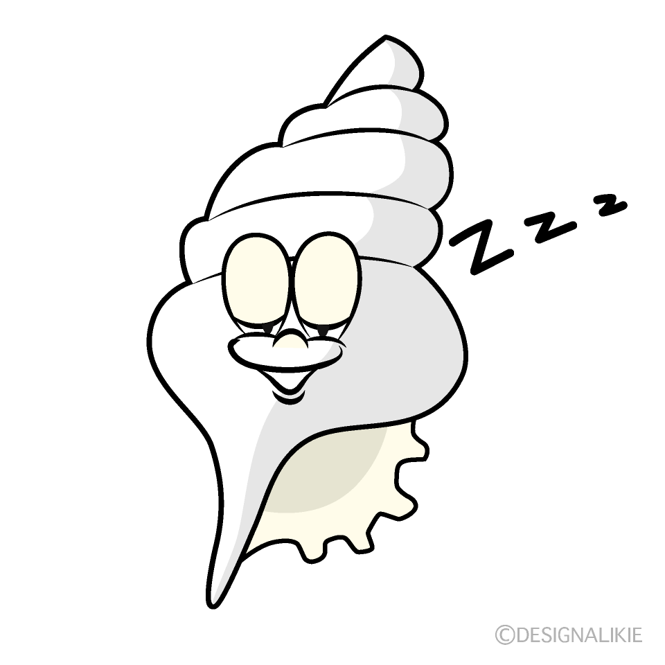 Sleeping Shell Cartoon Character Image