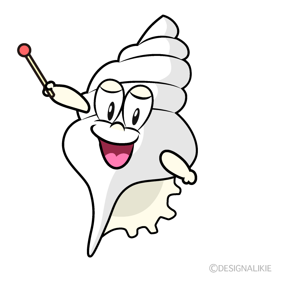 Speaking Shell Cartoon Character Image