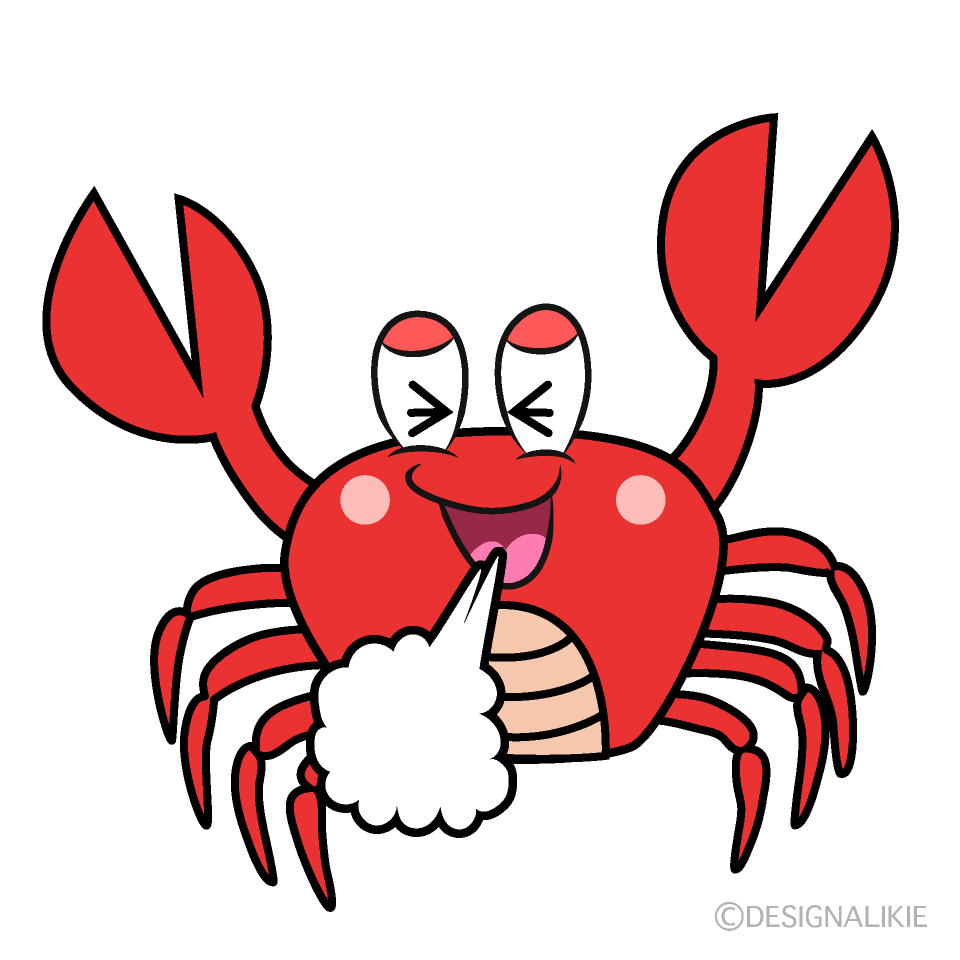 Laughing Crab Cartoon Character Image