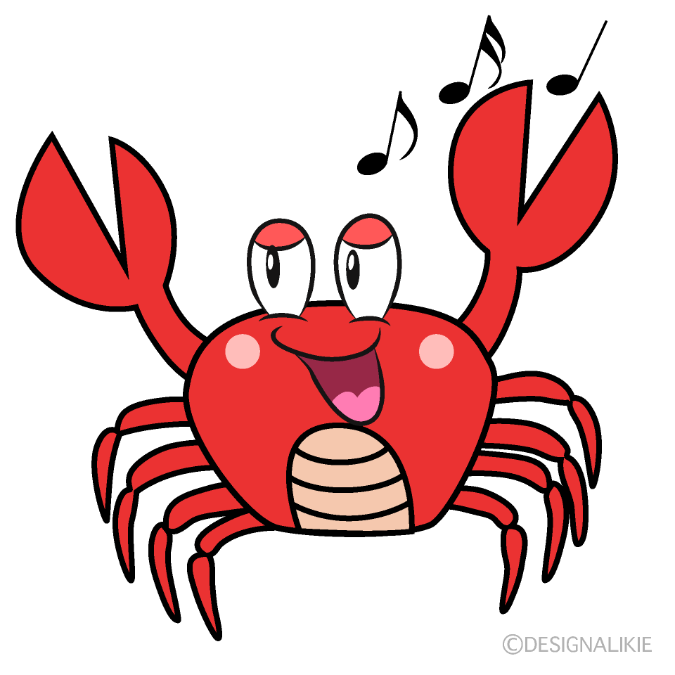 Singing Crab Cartoon Character Image