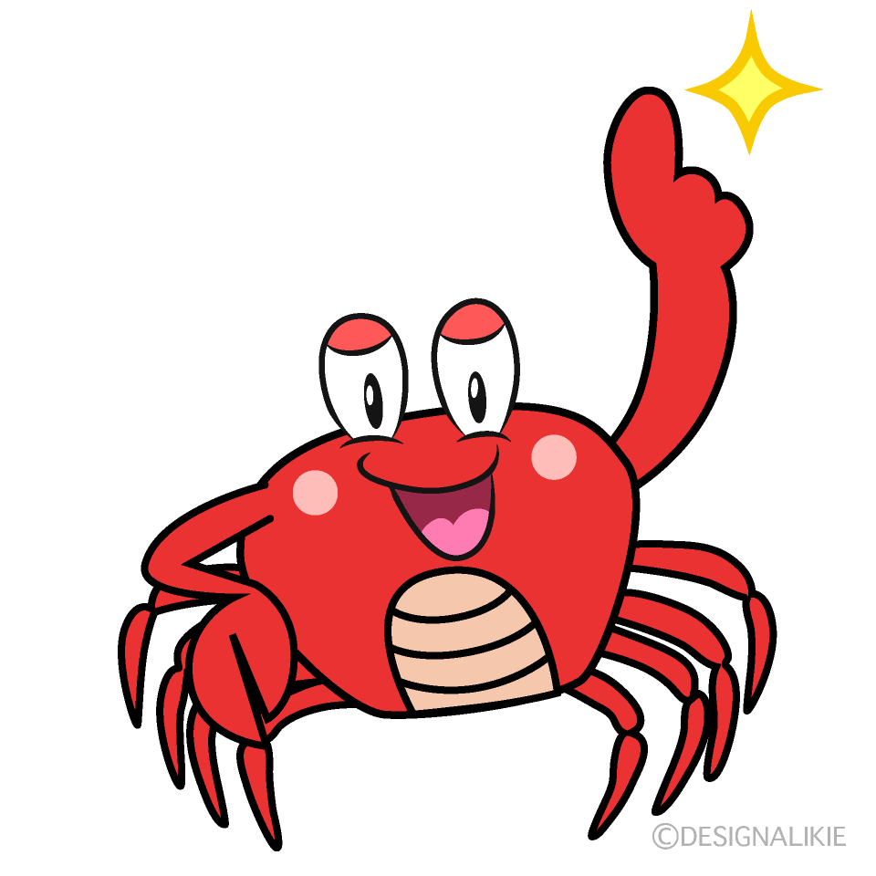 Posing Crab Cartoon Character Image