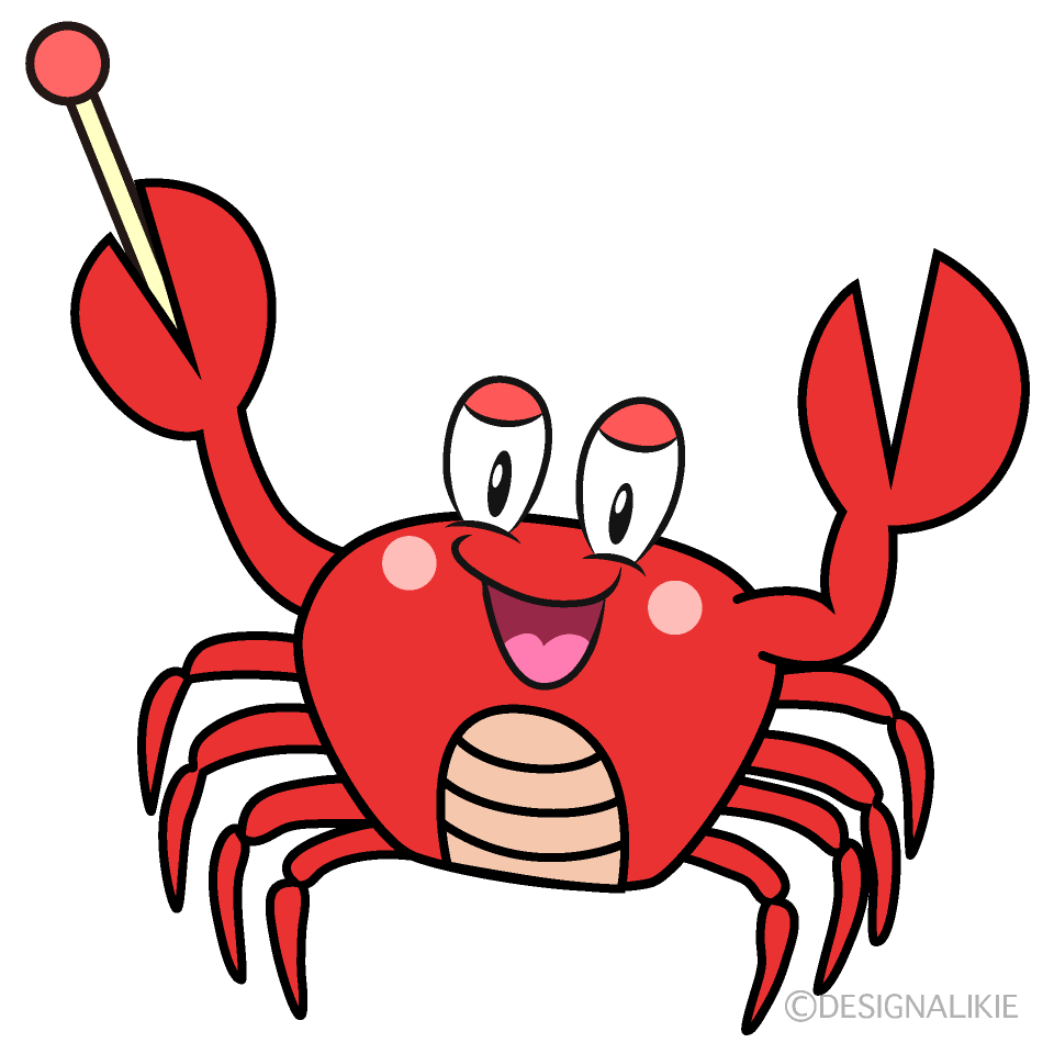 Speaking Crab Cartoon Character Image