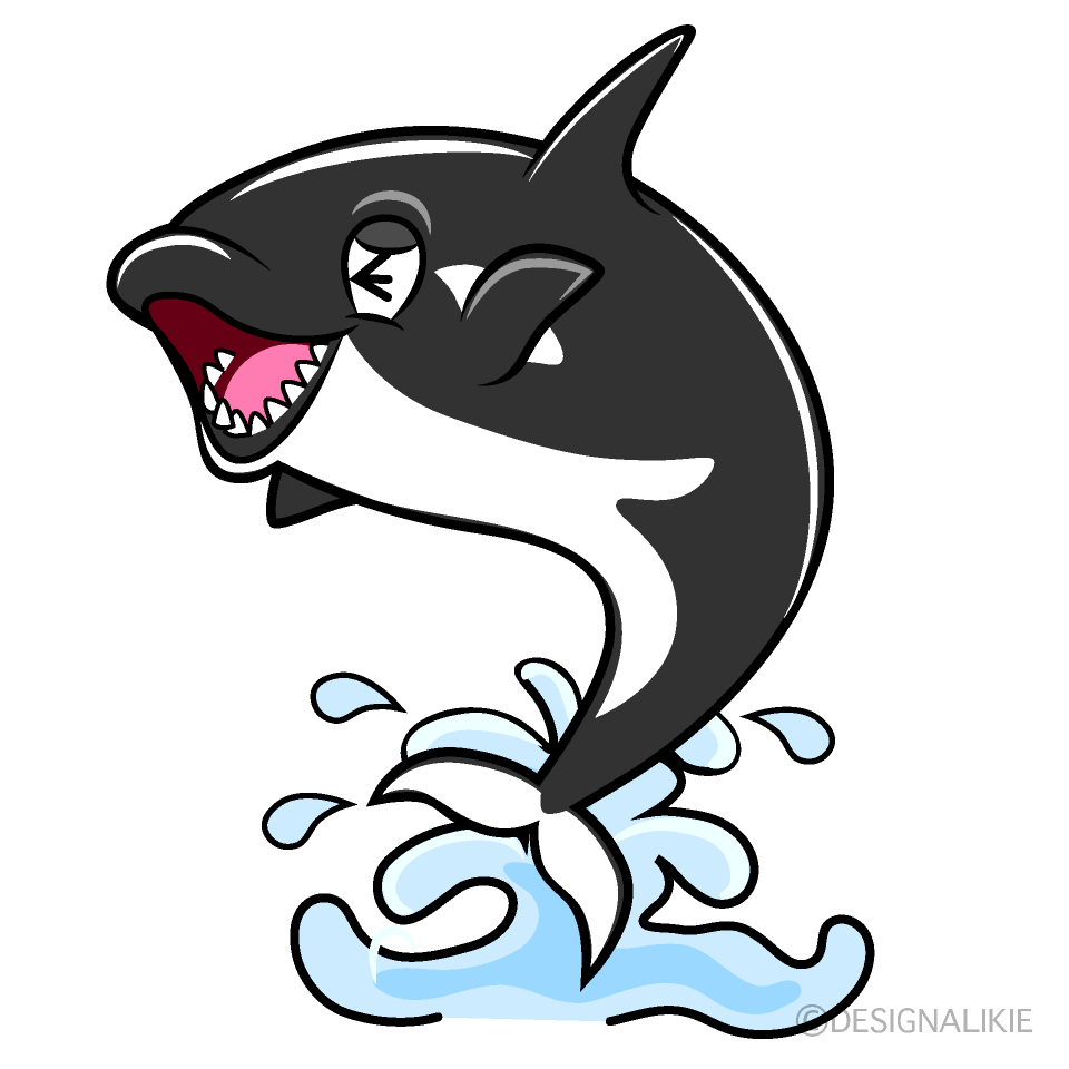 Laughing Orca Cartoon Character Image