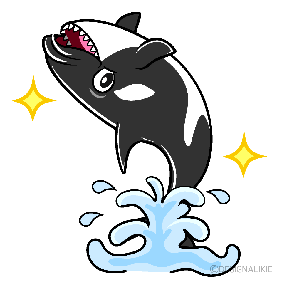 Glitter Orca Cartoon Character Image