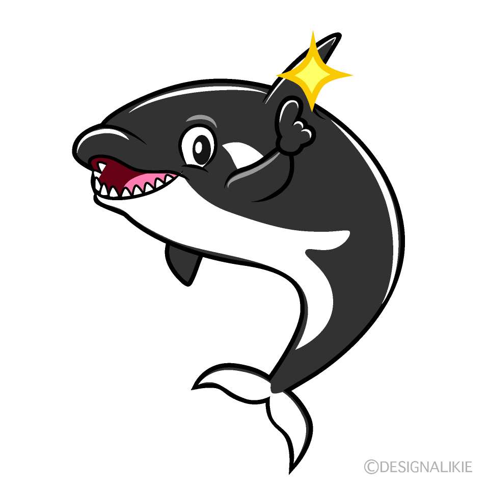 Posing Orca Cartoon Character Image