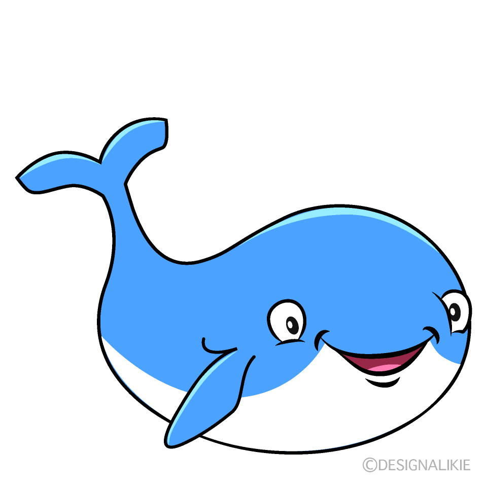 Cute Whale Cartoon Character Image