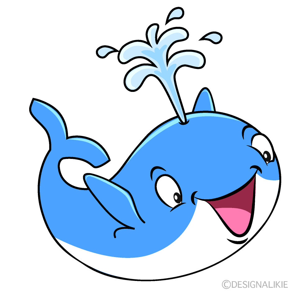 Surprising Cute Whale Cartoon Character Image