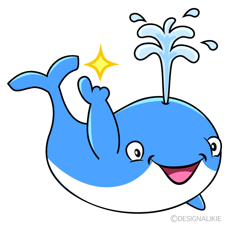 Posing Cute Whale Cartoon Character Image