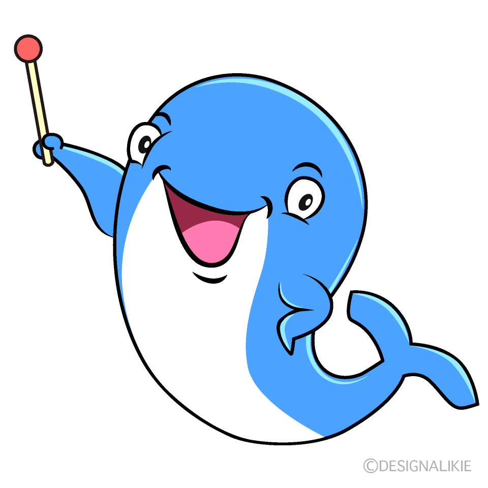 Speaking Cute Whale Cartoon Character Image