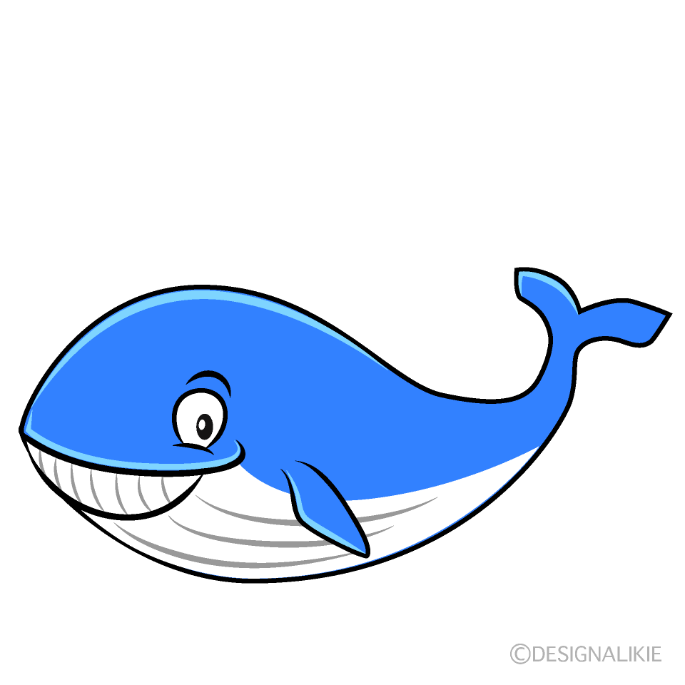 Blue Whale Cartoon Character Image