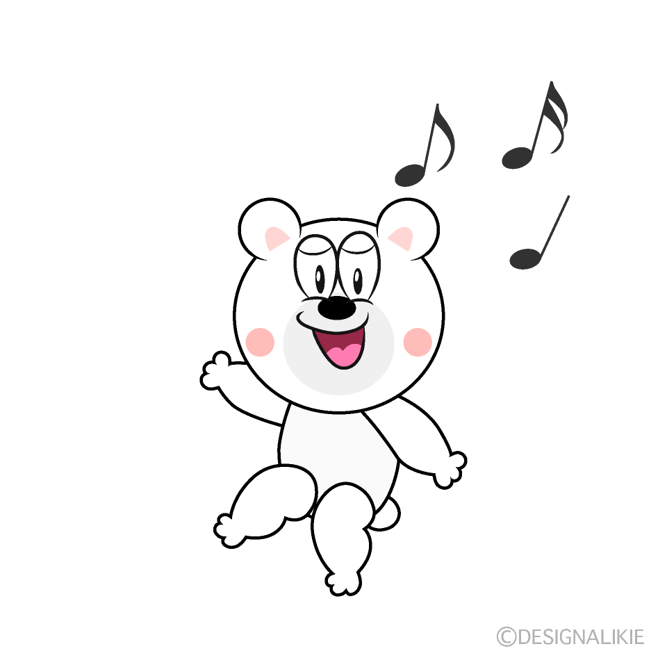 Free Dancing Polar Bear Cartoon Image｜Charatoon