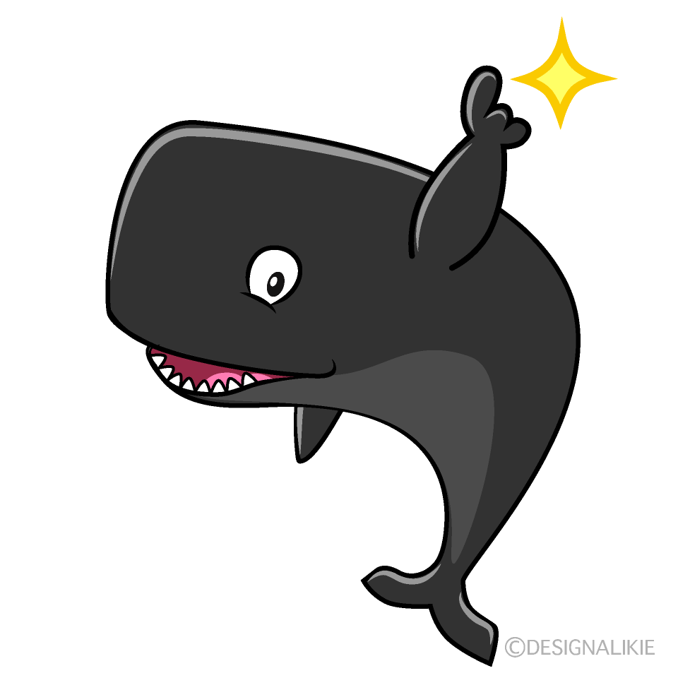 Posing Sperm Whale Cartoon Character Image